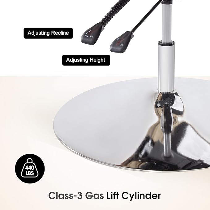 BarberPub Beauty Chair, 360° Rotating Lifting Facial Beauty Spa Chair, Adjustable Tattoo Salon Spa Esthetician Beauty Equipment 3571 (Faux Leather, Beige)