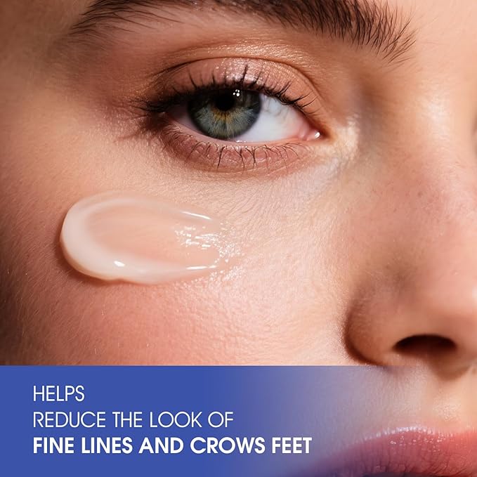 Eye Cream for Wrinkles, Fine Lines & Crows Feet - With Ceramides, Peptides + Caffeine + Niacinamide - Anti Aging Skin Renewing Under Eye Cream for Men and Women, 0.5 Oz