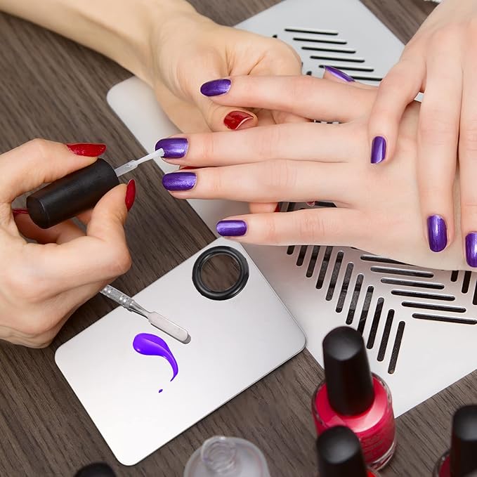 4 in 2 Set Makeup Mixing Palette, Stainless Mixing