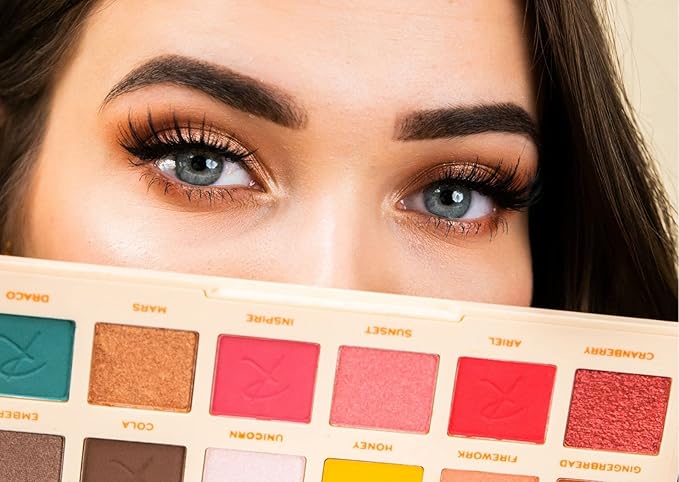 Makeup Revolution X Roxxsaurus Ride or Die Eyeshadow Palette, Matte & Shimmers, 18 Shades, Cruelty-Free, 0.43 Oz