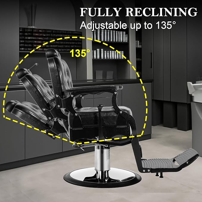 Vintage Barber Chairs Heavy Duty Hydraulic Recline Barber Chair Vintage Salon Chair Tattoo Chair Barber Chair Salon Equipment