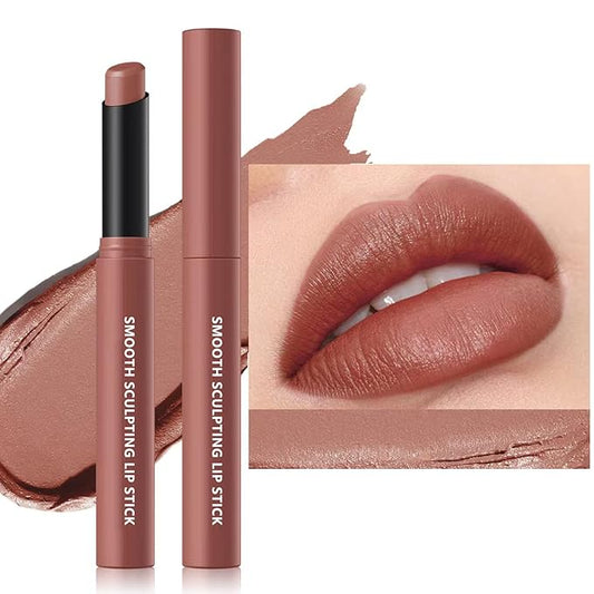Brown Lipstick For Women Matte Highly Pigmented Lip stick Hypoallergenic Waterproof Long Lasting Lipsticks Quick Makeup Lightweight Portable # 06