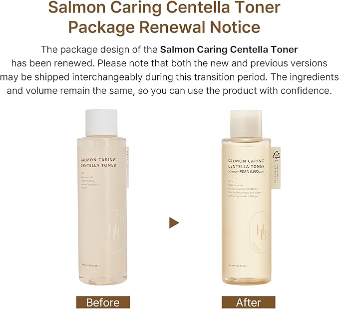 HEVEBLUE Salmon Caring Centella Toner - Salmon PDRN, pH 5.5, Salmon Egg Extract, Centella, Madecassoside, Restore and Rejuvenate, Refine Skin Texture, Low Irritation, Korean Skincare, K-Beauty