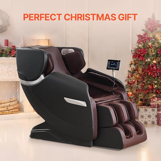 VEVOR Massage Chair - Full Body Zero Gravity Recliner with Multi Auto Modes, 3D Shiatsu, Heating, Bluetooth Speaker, Airbag, Foot Roller, and Touch Screen