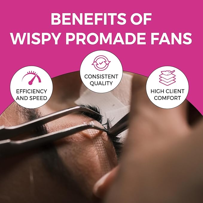 Eyesy Lash 500 Wispy Promade Fans - 5D 0.07 Size 13mm Curl CC - Natural Wispy Lashes Loose Premade Lash Fans for Eyelash Extensions Handmade Pre Made Eyelashes for Spiky, Volume, Natural Look