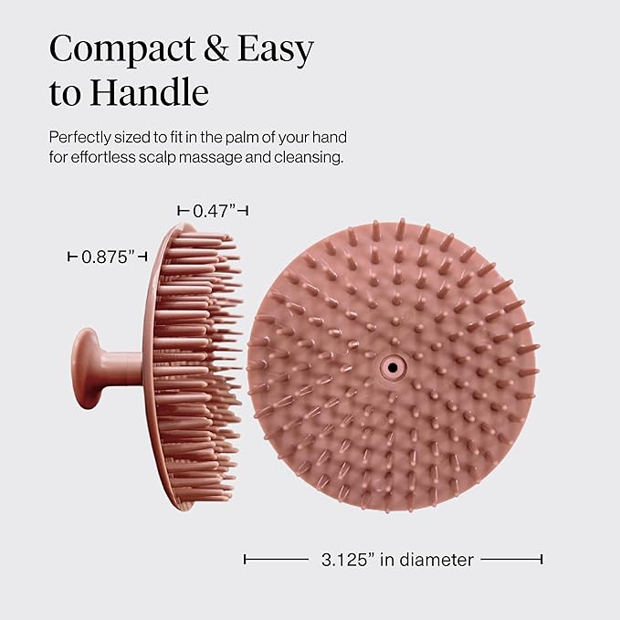 Kitsch Scalp Massager for Hair Care - Scalp Scrubber, Shampoo Brush & Exfoliator for All Hair Types - Relaxing & Exfoliating - Terracotta