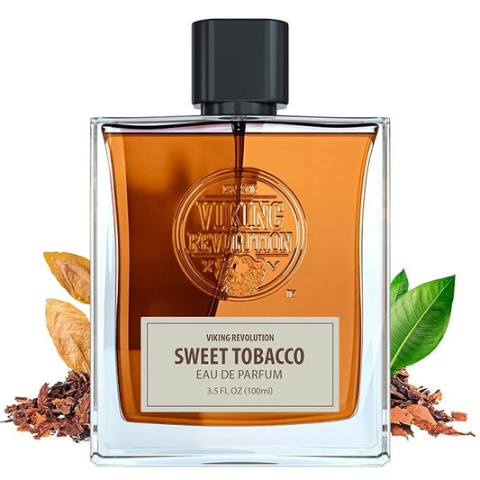 Viking Revolution Sweet Tobacco Cologne for Men - Eau de Parfum - With notes of Tonka Bean, Clementine, Cinnamon, Vanilla, Tobacco, Musk, Ambergris, Leather, Agastache - Gifts for Men 3.5 Fl Oz