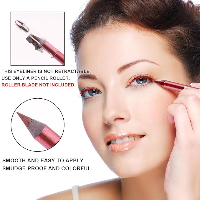 3 Colorful Eyeliner Pen Set, Eye Shadow Pencil, Pearl Eyeliner Kit Metallic Glitter Eye liner Pencil for Women Eye&Lip Liner Professional Eye Makeup Set Colorful Eye Color (3PCS C)