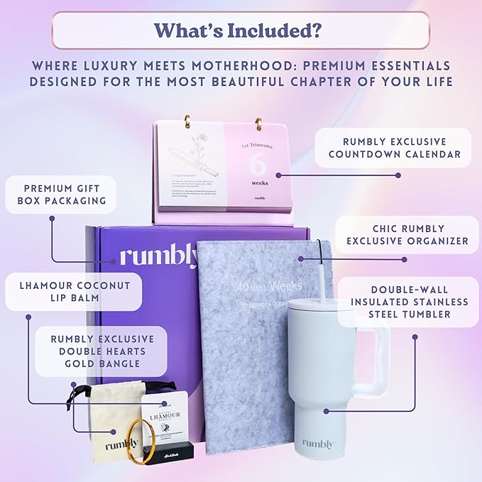 1st Trimester Mom-to-Be Essentials Box - Gift for Expecting Moms - Care Package with Essential New Mommy Items & Pregnancy Must-Haves - Perfect for Celebrating Motherhood & Welcoming New Life