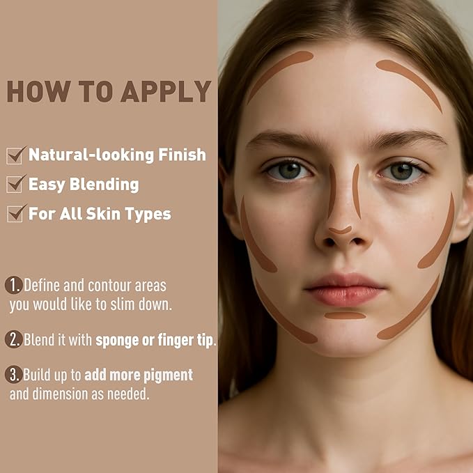 FV Contour Stick Cool Toned, Creamy, Blendable Formula for a Natural, Waterproof Finish, Long-Lasting Face Sculpting Makeup For Fair to Light Skin, Cruelty-Free & Beginner Friendly, Shade 01 Amber