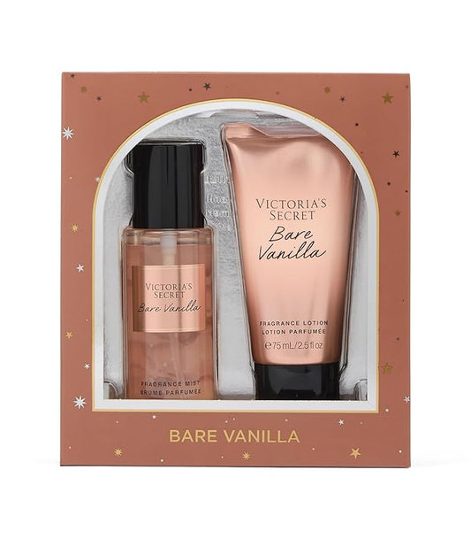 Victoria's Secret Bare Vanilla Mini Fragrance Duo Gift Set, Notes of Soft Cashmere