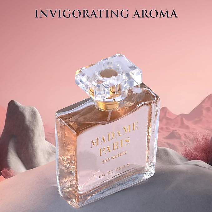 Madame Paris for Women Eau De Parfum 3.4 Oz Pure Femininity in a Bottle Delicate Floral Scents of Jasmine and May Rose A Fragrance That Will Get You Noticed Cruelty Free Perfume Precious Gift