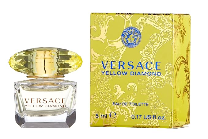 Versace Yellow Diamond Eau De Toilette Spray for Women, 0.17 Fl Oz (Miniature) (Pack of 4)