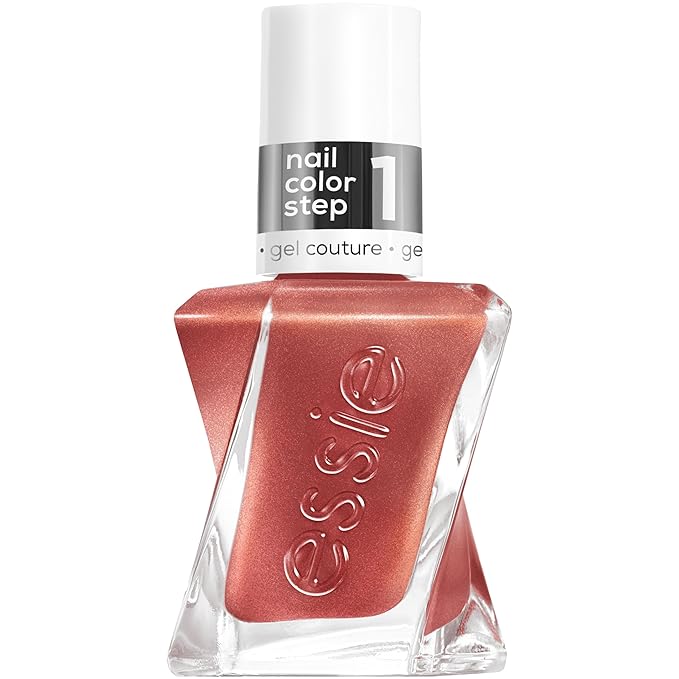 essie gel couture long-lasting nail polish, vegan, be dazzled, rose, multi-faceted, 0.46 fl oz