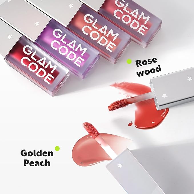 GLAM CODE Liquid Blush for Cheeks Duo - Hydrating Cream Blush for Daily - Blendable & Buildable Cheek Tint for Sensitive Skin - Lightweight, Skincare Infused Dewy Cheek Finish for All Skin Types - #01