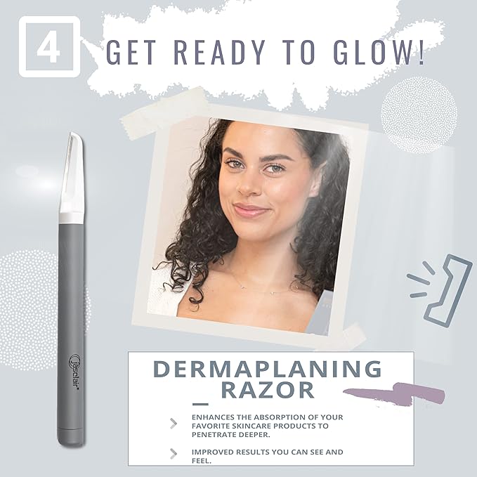 Dermaplaning Refill Blades - 3 Count, Compatible with Gentlewoman’s Face Razors, Smooth and Gentle Exfoliating Facial Razor for Women, Premium Peach Fuzz Removal