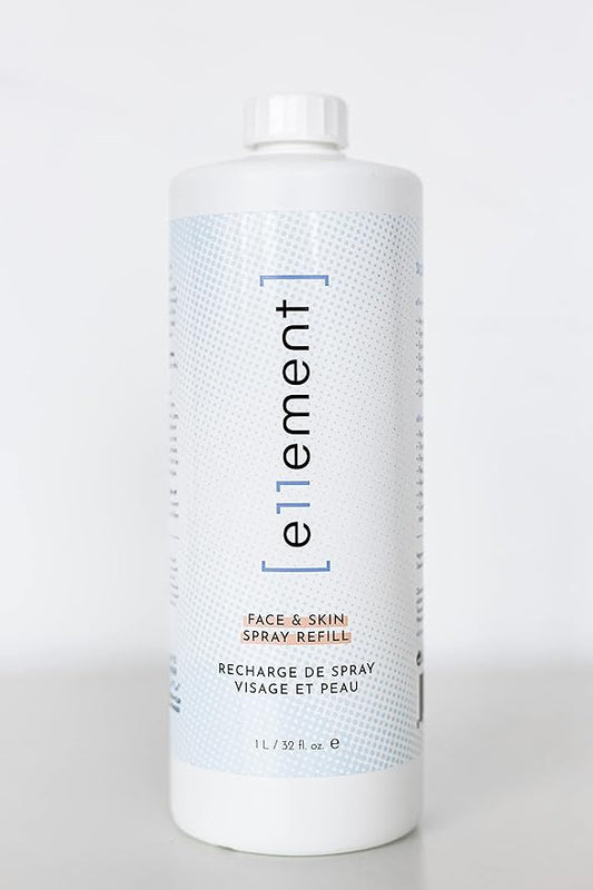 Hypochlorous Acid Spray - 1 L Refill – Acne Prone Skin – Eczema - Tattoo Aftercare – Piercing Aftercare – Saline Toner – Facial Cleanser – Lash Cleanser - All Natural Face and Skin Spray - e11ement