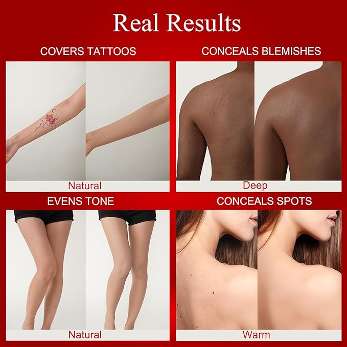 Body Coverage Perfector - Tattoo Cover Up Makeup,Body Foundation,Waterproof No Transfer Leg & Body Makeup (Natural)