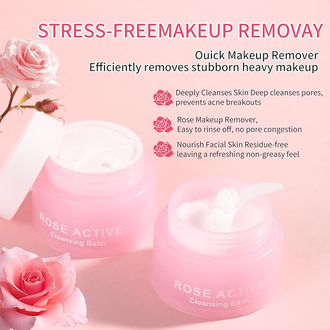 Makeup Melting Cleansing Balm, Deep Clear Cleansing Balm, Hydrating Makeup Remover, Face Cleanser, Oil Based Cleanser for All Skin Types (3.3 Fl.Oz, 100g)