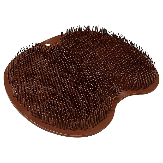 Shower foot scrubber mat back