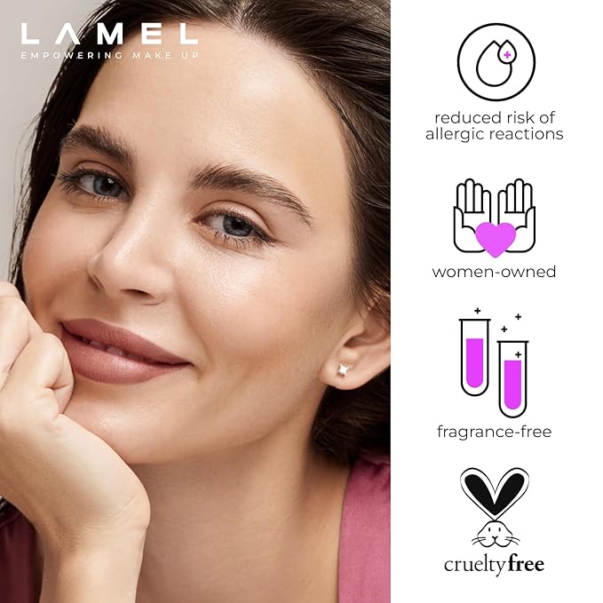 Lamel Matte Gel Lip Liner Pencil | Weightless & CreamyTexture - Sharpenable - Longwear & Waterproof - High Pigmented & Flawless Finish - Cruelty-free & Paraben-Free, 401, 1,7g/0.05oz. (Coral)