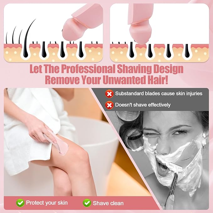 Livora Electric Shaver for Women, Bikini Trimmer for Women, Silk Glide Pro Shaver, Removable Head Electric Trimmer for Bikini, Pubic Hair, Legs, Body, Wet/Dry