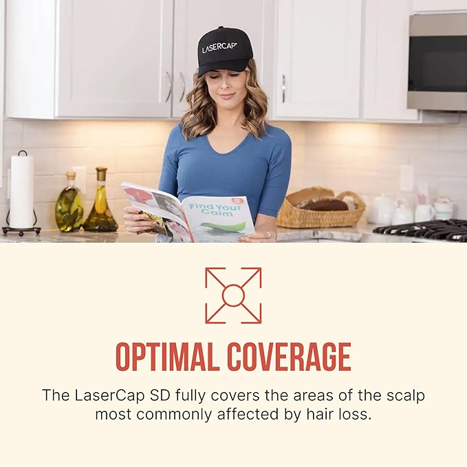 LaserCap SD 80 – Professional Red Light Therapy Cap for Hair Growth – FDA Cleared Alopecia & Thinning Hair Treatment for Men & Women – 80 Medical-Grade Lasers, Cordless Rechargeable Design