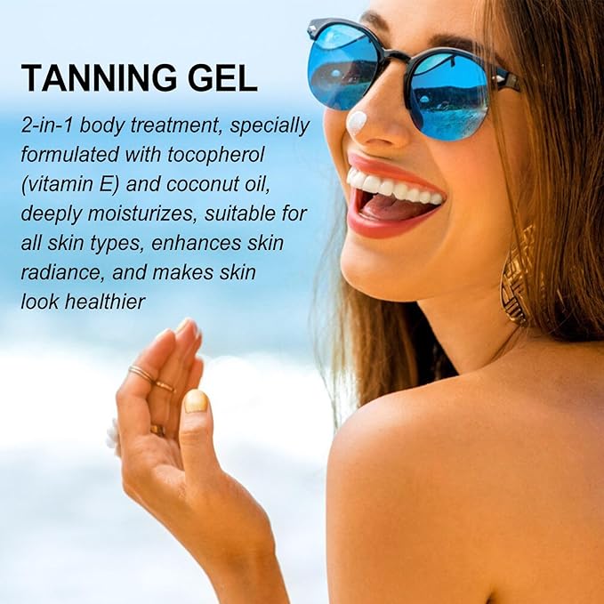 Intensive Tanning Gel, Natural Tanning Lotion, Brown Intense Tanning Gel For Body Outdoor Summar Beach Women For Sunbeds & Outdoor Sun