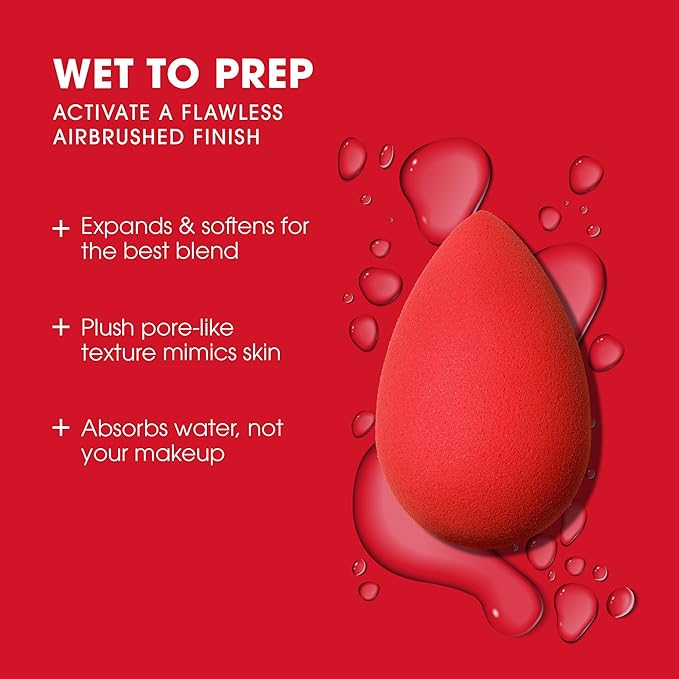 Beautyblender® | Ruby Beauty Blender Makeup Sponge, Super-Soft Foam Easily Blends Foundations, Powders & Creams, Made in USA, Reusable, Washable, Streak Free Application, Vegan, Cruelty Free