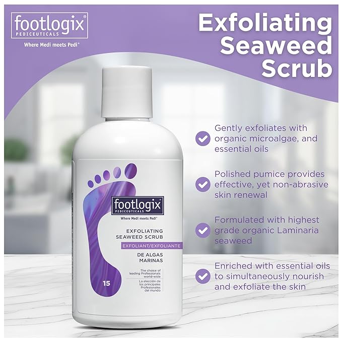 FOOTLOGIX Exfoliating Seaweed Scrub, 8.45 oz