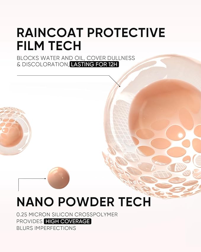 Full Coverage Cushion Foundation, Weightless, Skin Fit, Satin Glow Finish, Oil-Control Waterproof Foundation, Sweatproof Flawless BB Cream CC Korean Makeup,Tattoo Cover Up, Buildable(#22N Shell Beige)