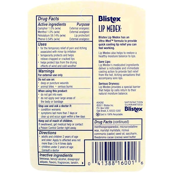 Lip Medex Size .38z Blistex Lip .38oz