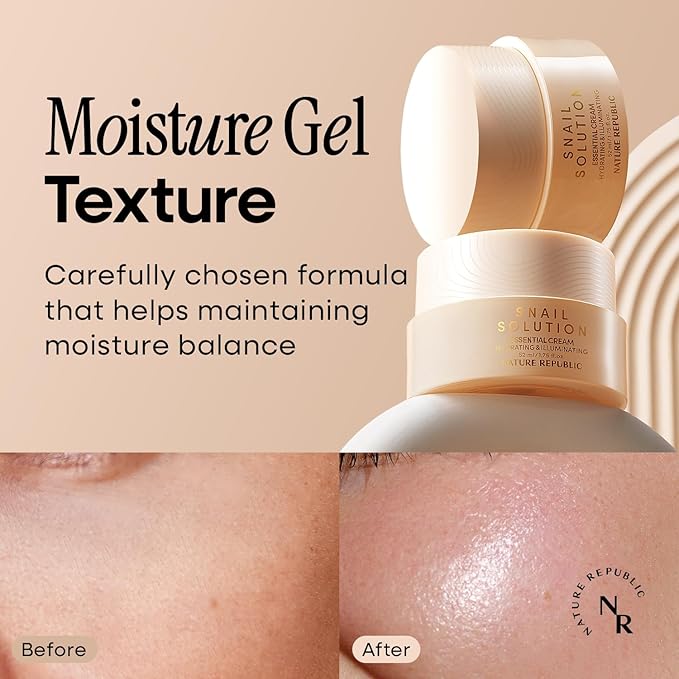Nature Republic Snail Mucin Toner Emulsion Cream Set - Korean Skincare, Hydrating with Niacinamide, Face Moisturizer, Moisturizing Skin Care, Glow, Mucus