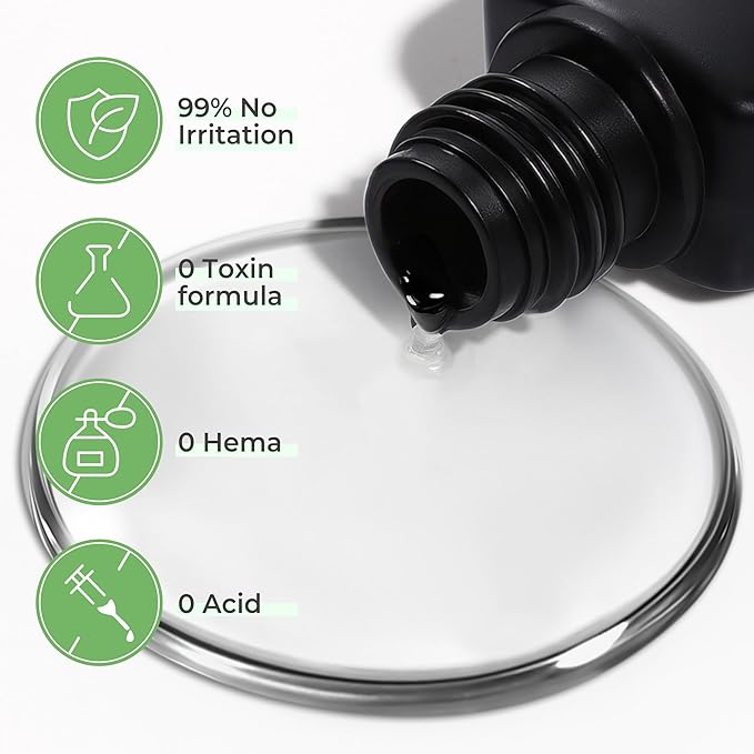 UNA GELLA Super Strong Gel Nail Glue for Press Ons: No U V Lamp Needed Glue Gel, Travel-Size 5ml Nail Adhesive for Press on Nails, Nail Tips&Acrylic Nails-Quick Dry, No Smell, Long-lasting