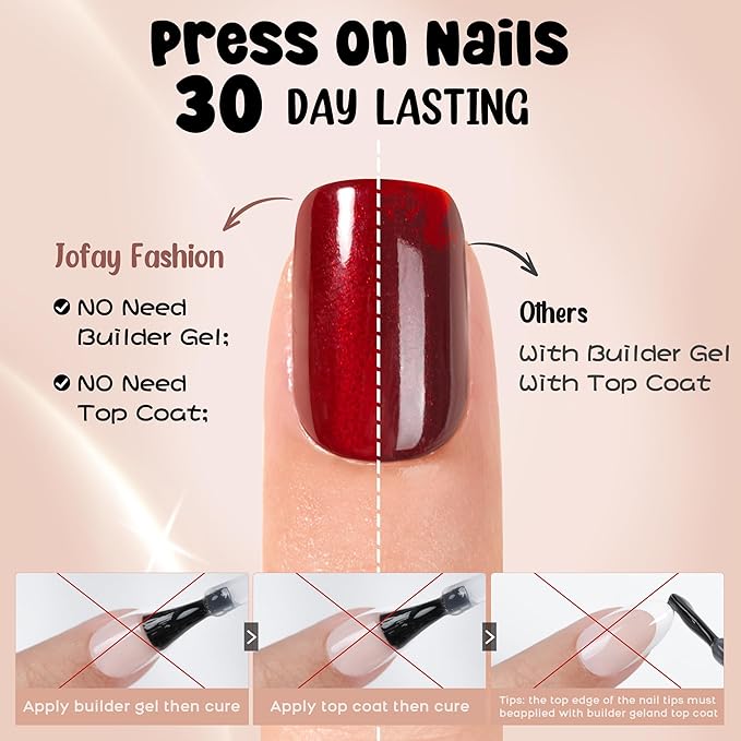 Almond Press On Nails Red Cat Eye - Short, Glue On False Nails, Stick On in 16 Sizes - 160PCS Soft Gel Fake Nails Kit for Valentine's Day Gift