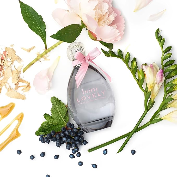 SJP Born Lovely Lush, Sweet, Elegant Amber Floral Eau De Parfum Spray Fragrance for Women - Mandarin, Peony, Honeysuckle, and Freesia - Intense, Long Lasting Scent - 3.4 oz