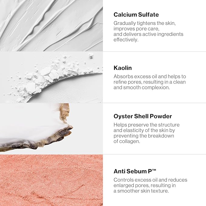 idplacosmetics ID FACE FIT PLASTER MASK EX (4 Sheets) — Kaolin Clay Sheet Mask Set for Pore-Look & Oil Control, Korean Skincare Two-Piece Dry-Down Mask for Smoother Texture & Matte Finish