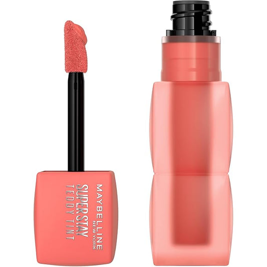 MAYBELLINE Super Stay Teddy Lip Tint, Long Lasting Matte Lipstick For Up To 12HR Wear, Baby Tee, 1 Count
