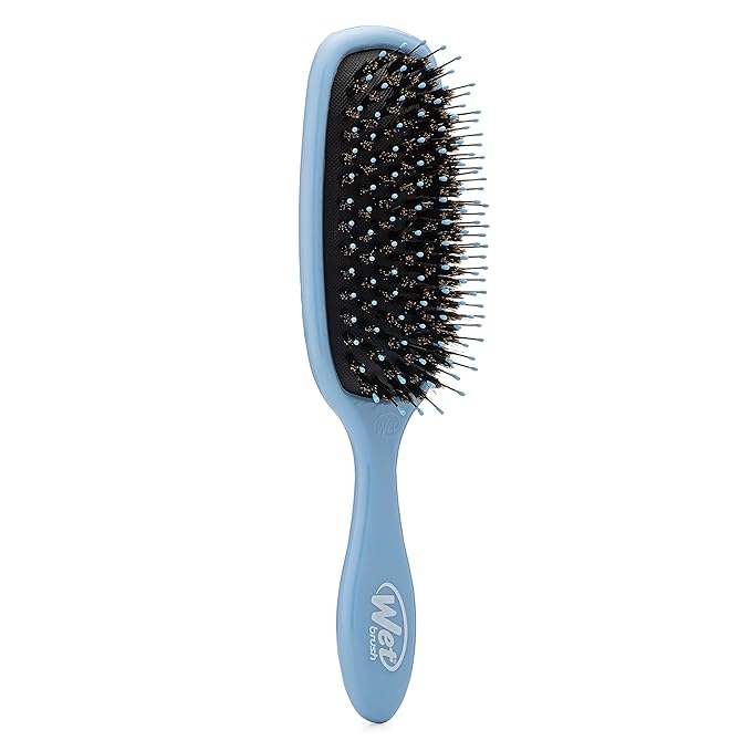 Wet Brush Shine Enhancer Hair Brush, Sky - Exclusive Ultra-soft IntelliFlex Bristles - Natural Boar Bristles for All Hair Types - For Women and Men, Wet and Dry Hair