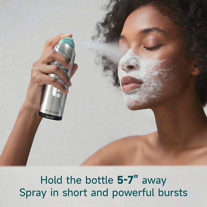 Liberex Dermaplane Razor Hair Identifier Spray for Women Face Shaving, Sonic Dermaplaning Tool Set for Peach Fuzz Removal