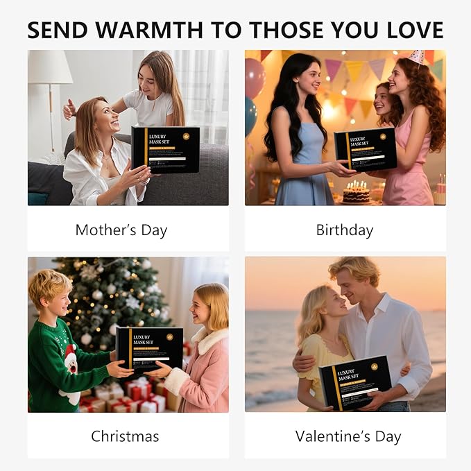 Charcoal Face Sheet Mask Pack, 55Pcs Skin Care Set for Women & Men, Hydrolyzed Real Collagen Mask, Hyaluronic Acid Face Serum, Gel Eye Patches, Gel Lip Mask, Lip Scrub, Christmas, Birthday Gift, Dad