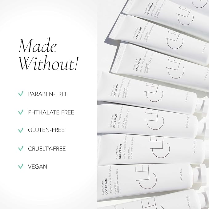 CLE Cosmetics CCC Cream (Warm Medium 303 / SPF 50) - Color Correcting With Sunscreen - Lightweight, Hydrating Foundation - BB & CC Hybrid - Light to Medium Coverage - 1 fl oz