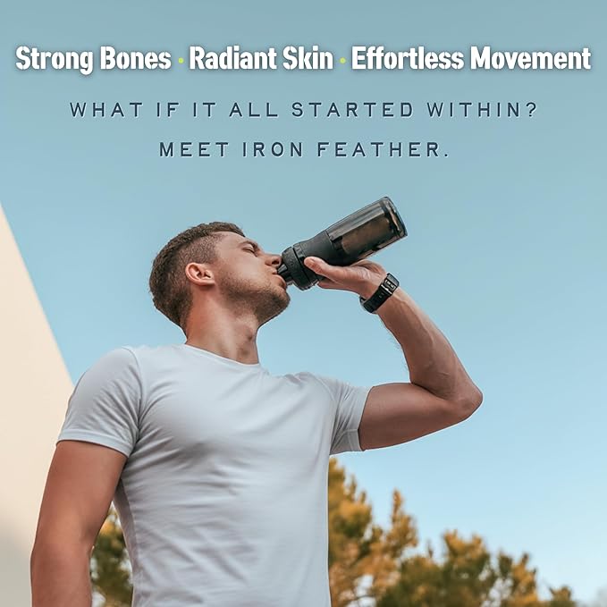 Iron Feather Collagen Powder | Unflavored | Multi-Collagen Protein with Vitamin C | Supports Joints, Tendons, Recovery, Skin, Hair and Nails | 10g Protein per Scoop | Clean and Functional Nutrition