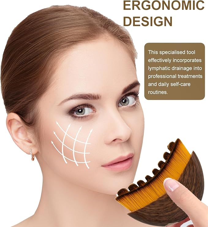 New Lymphatic Contour Face Brush, Dry Brushing Face Brush, Lymphatic Drainage Massager for Face, Chin & Jawline Sculpting, Ergonomically Designed to Fit The Skin Precisely and Relieve Fatigue (1PCS)