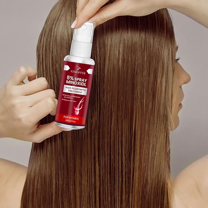 5% Minoxidil Spray for Women Hair Growth: Hair Regrowth Treatment for Thinning Hair and Hair Loss – Topical Hair Growth Serum for Women – 60ML x 2 Pack