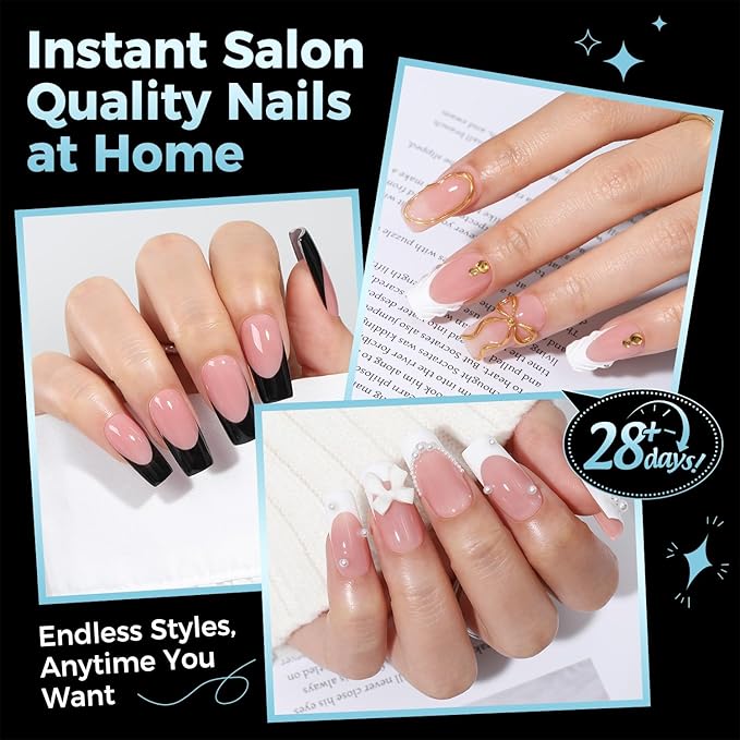 Medium Square Nail Tips, 360pcs Soft Gel Pre-Shaped Acrylic Fake Nails, Half Matte Full Cover Clear Gelly Press on Flase Nail Tips for Extension Nail Manicure Home DIY 12 Sizes Gelly Tips