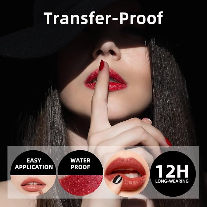 Nude Brown Liquid Lipstick for Women - Mate Long Lasting Smudge-Proof Transfer-Resistant Lip Color Waterproof Non-Transfer Formula (Whispering Wind)