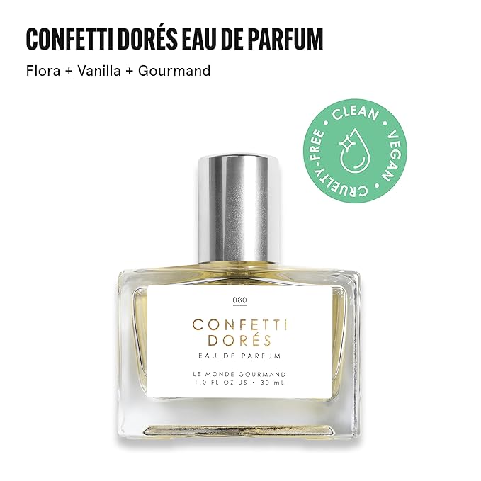Le Monde Gourmand Confetti Dorés Eau de Parfum- 1 fl oz (30ml) - Birthday Cake, Vanilla, Rose Perfume Notes