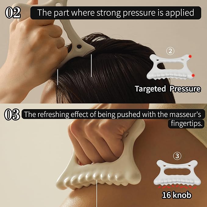 Ceramic Gua Sha, Face&Body Guasha, Korean Gausha, Face Lift, Muscle Relief Massage Board, Skin Care Gift for Men Women