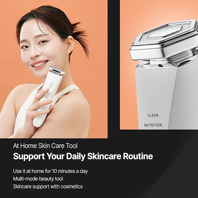 Facial Massager, Anti Aging Face and Neck Massage Tool for Skin Care (White)